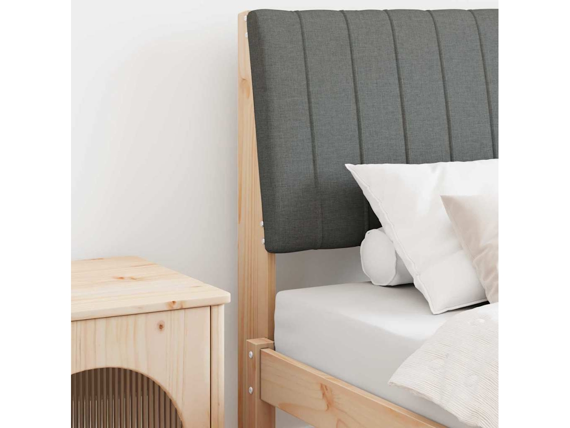 Vidaxl Cabeceira Estofada Cinza Escuro 75 Cm