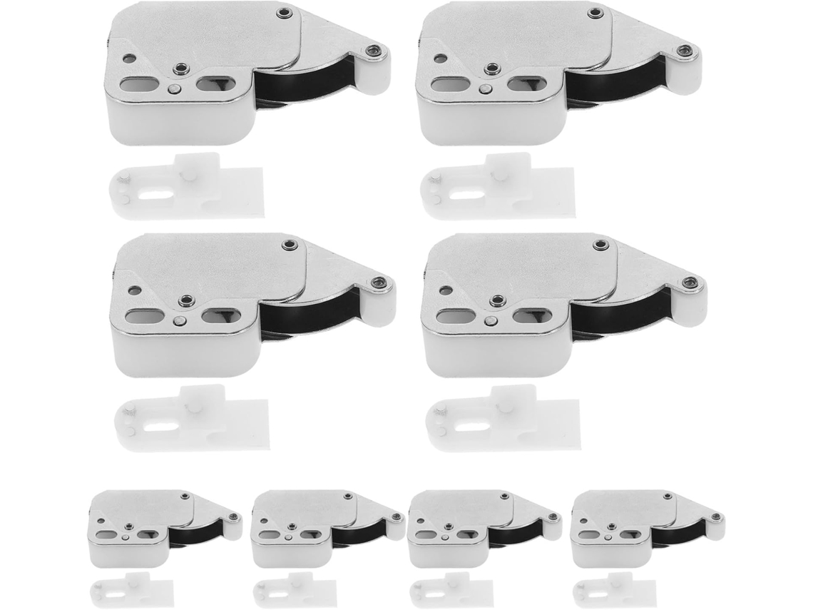 Conjunto De 8 Travas Ocultas Para Portas Armários, Com Sistema De Abertura Por Pressão E Travamento Automático Ideais