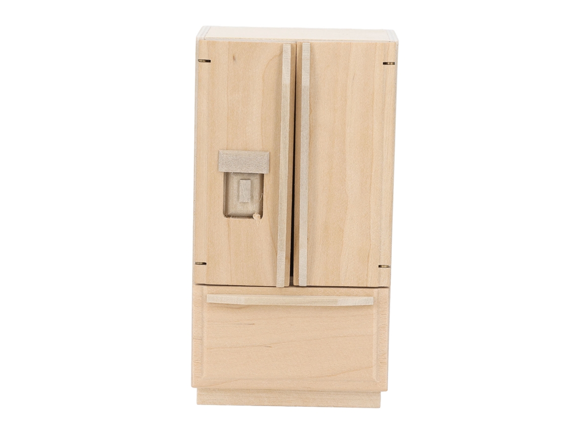 1: Mini Nevera Muñeca Simulação De Portas Duplas Mini Nevera Brinquedo Para Diy