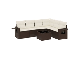 Garden Sofa Set, Garden Sofa Sets Vidaxl Marrom Rattan / Vime (n/a)