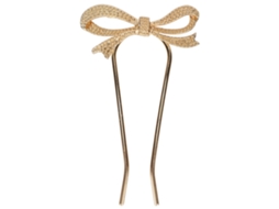 Pente De Cabelo Simples Bonito Exquisito Chamativo Prático Durável Para Casamento Festa Bola Ouro
