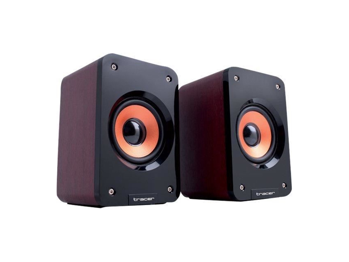 Alto Falantes Tracer Orlando Black Usb 5w 2 Alto Falantes Com Fio Controles De Volume 2 Anos De Garantia