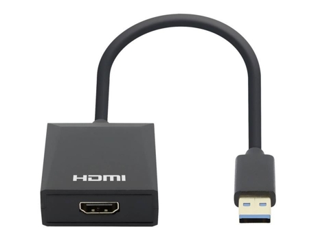 Adaptador Usb 3.0 Para Hdmi Manhattan 1x Usb 3.0 Macho Tipo A 1x Hdmi Fêmea