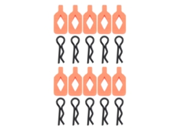 10 Pinos Clip Carro Rc Leve Resistente Para Axial 1/24 Scx24 Axi206000 E 1/18 Carros Rc Laranja