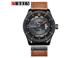 Relógio de Quartzo Casual Masculino MDUG (marrom)