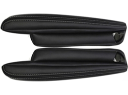 Capas De Apoio Braço Em Couro Microfibra Preto Para Land Rover Lr2 2007-2015, Resistentes À Água E A Riscos, Protetores
