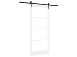 Porta Deslizante Com Jogo De Ferragens Vidaxl Branco Madeira (93 X 211 Cm)