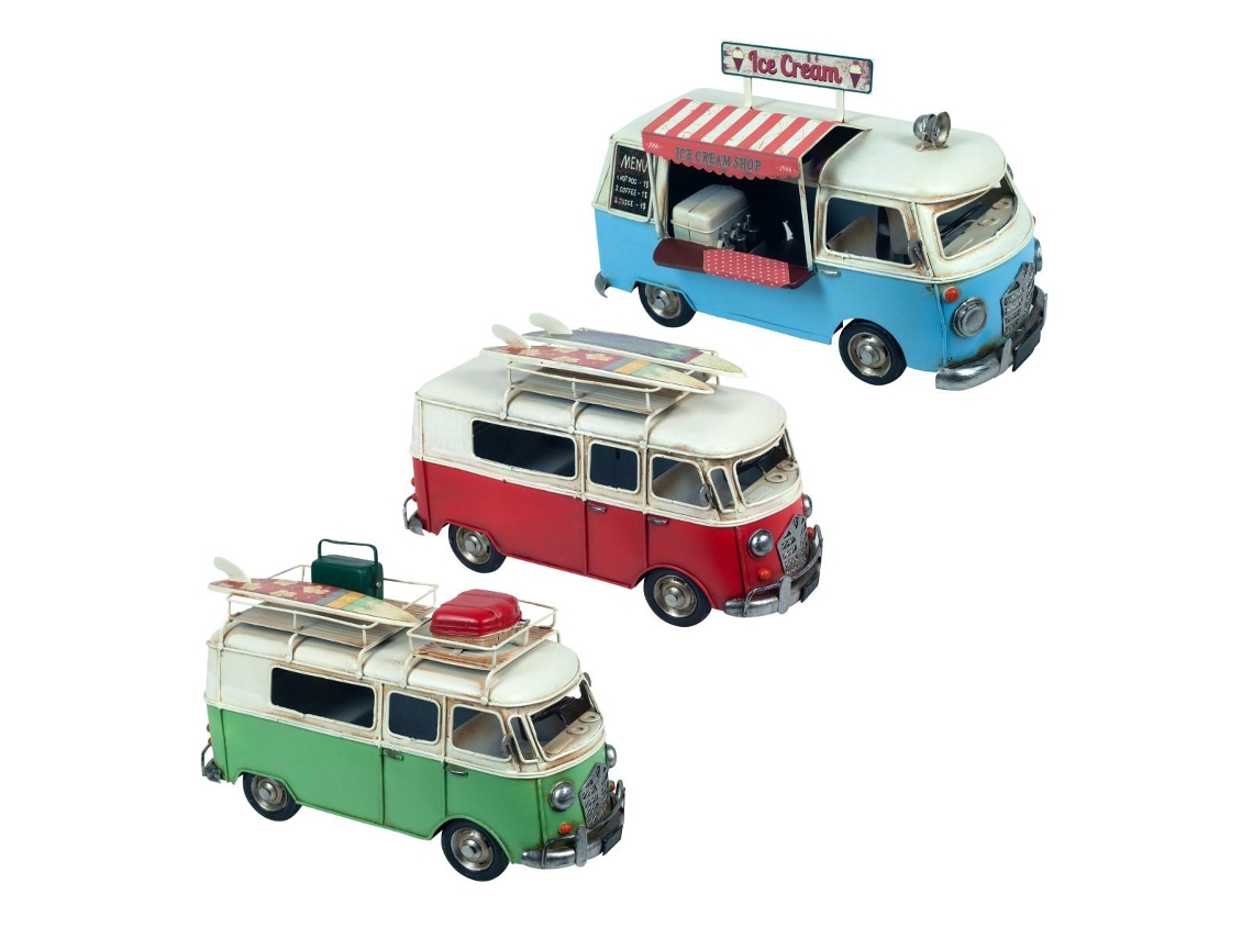 Van de Ônibus e Metal Vintage 17X14X28Cm Verde