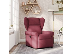Vidaxl Poltrona Reclinável Tecido Vermelho Tinto