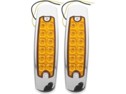 Conjunto de 2 luzes laterais de LED para caminhão com 12 LEDs e ângulo de feixe amplo.