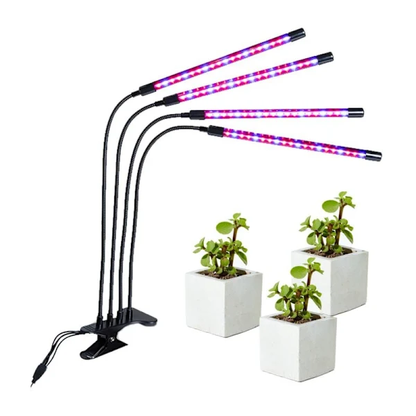 Lâmpada De Crescimento Ha Com 4 Cabeças E 80 Leds Para Plantas Aquaforge
