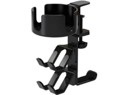 Suporte Giratório 3 Em 1 Para Fones De Ouvido Com Porta-copos, Suporte De Metal Para Mesa Sem Necessidade De