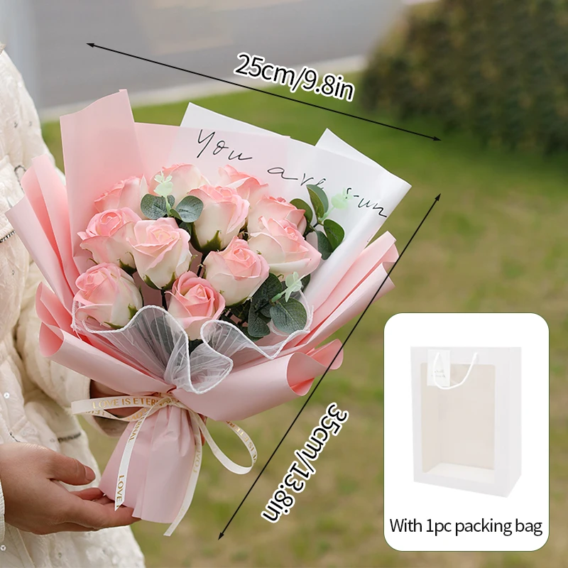Buquê de Sabonete, Buquê de Formatura, Buquê para Presente de Formatura, Rosa Artificial MDUG