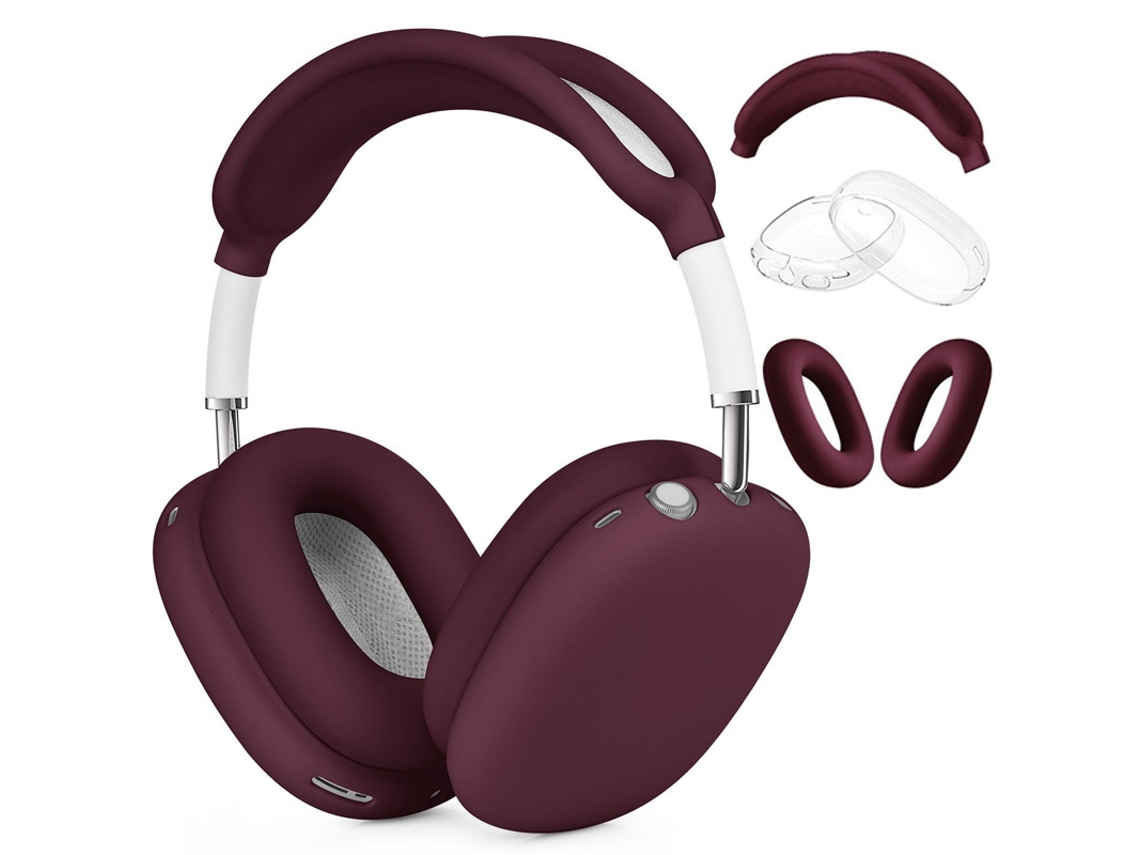 Capa de Silicone para Airpods Max CZHHMART em Vermelho Escuro