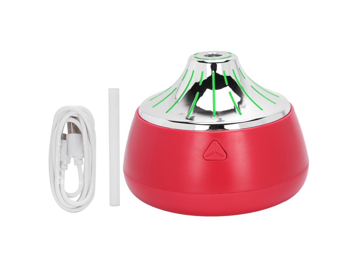 Humedificador De Aire Usb 200ml Difusor De Aromaterapia Com Luz Mini Mist Maker Para Escritório Vermelho Prata