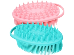 Lurelia Kit De 2 Escovas De Silicone Para Banho De Cuidado Corporal, Cerdas Macias, Com Argola E Massagem Suave