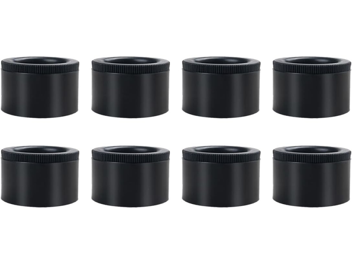 Conjunto De 8 Pés Redondos Ajustáveis Para Armários, Em Abs, Na Cor