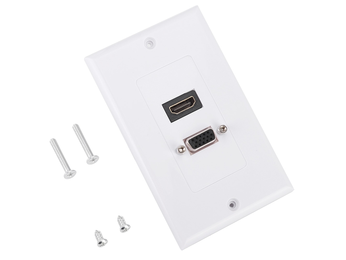 Painel De Parede Laxiscreed Com Hdmi E Vga De Ângulo Reto Para Áudio E Vídeo, Instalação Embutida Estilo Eua
