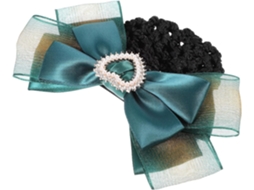 Presilha De Cabelo Para Coques, Rede De Tecido Verde Leve, Fácil De Usar.