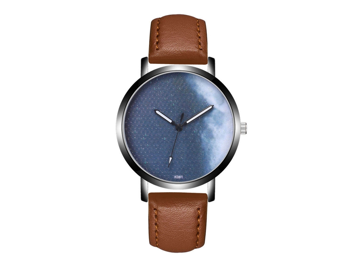 Reloj Casual De Moda Unisex Con Cuerda De Cuero Café Claro De Marca Zhoulianfa