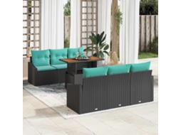 Vidaxl Conjunto De Sofá De Jardim 7 Unid. 6-número De Lugares
