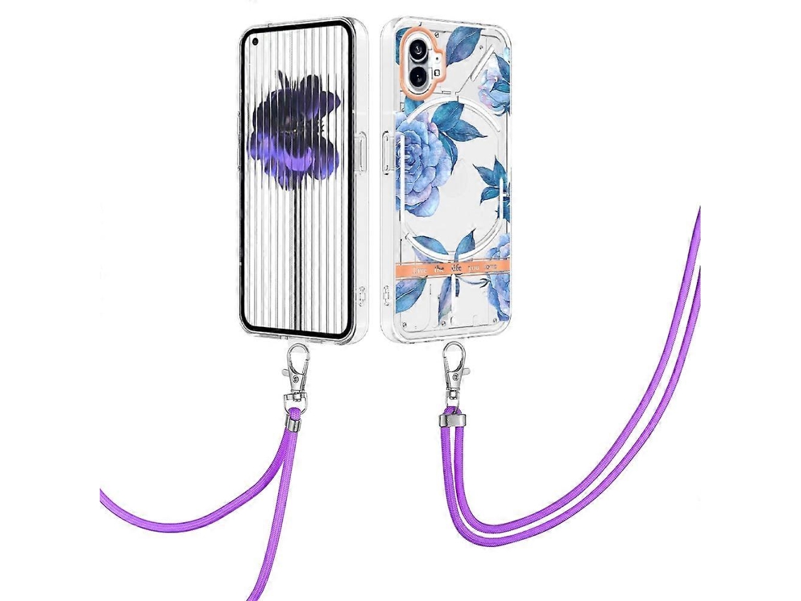 Capa Para Celular For Nothing Phone 1 Flowers Series Em Tpu Com Cordão.