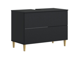 Vidaxl Armário Para Pia De Banheiro Arnhem Preto 82 X 41 X 59 Cm