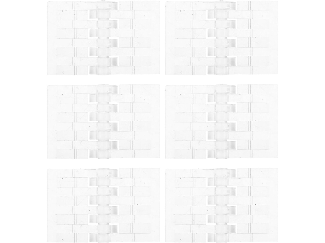 Luxshiny Conjunto De 6 Dobradiças Para Armário Acrílico Pequenas, Invisíveis, Dobráveis, Em Plástico, Para Exposição De