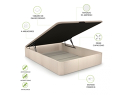 Sommier rebatível de luxo 3D Ártico 135x190 cm