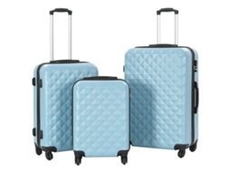 Conjunto de 3 Malas de Viagem VIDAXL ABS Azul (76x50x30cm)
