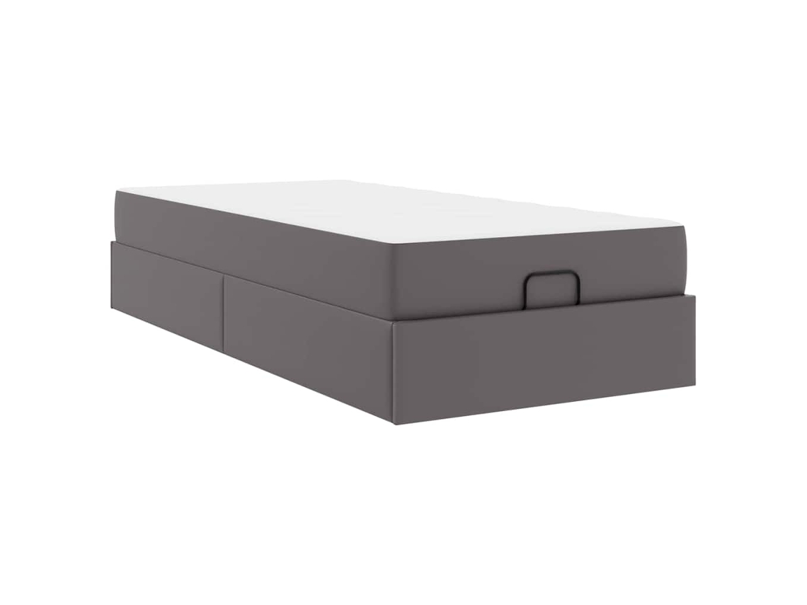 Conjunto 2 Cama Moderna Vidaxl Cinzento Pvc (100 X 200 Cm)
