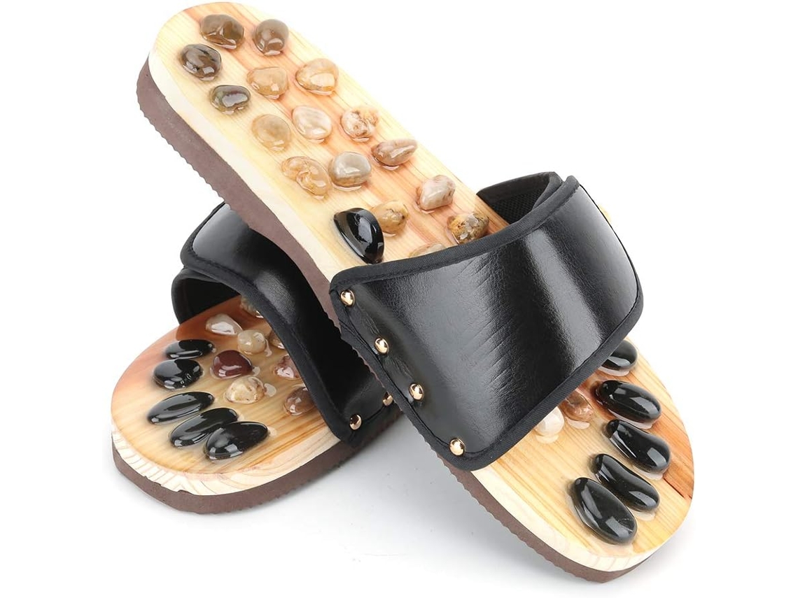 Chinelo SFUSHOS de massagem com pedras para relaxamento