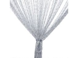 Rebe panel de Cortina de Cuerdas Con Purpurina, Mosquitera Dorada para Puertas, Ventanas Y Entradas (gris)