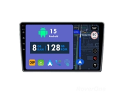 Auto Rádio Carro Bluetooth Autoradio 8GB RAM 128G ROM CarPlay Navegação GPS Ecrã Táctil RoverOne para Citroen C3-XR C3XR 2019-2020  