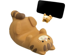 Suporte Universal Para Celular Com Formato De Gato Engraçado, Ideal Para Mesas.