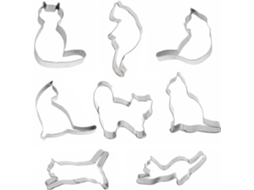 Conjunto De 8 Formas Para Pão E Bolos, Formato Gato, Para Forno, Confeitaria E Preparo Doméstico
