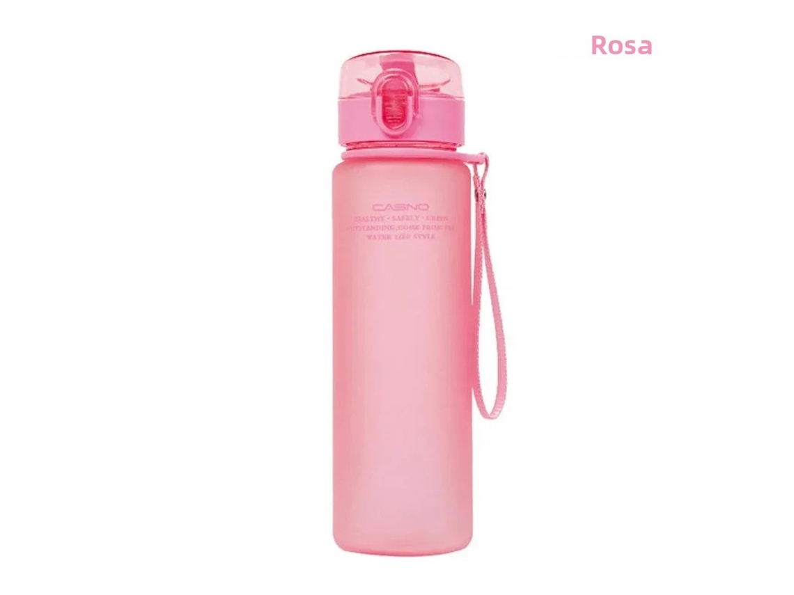 (rosa) Garrafa De Água Esportiva Reutilizável De 560ml, À Prova De Vazamentos Com Tampa, Garrafa De Bebida Ecológica