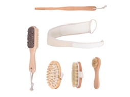 Fasst conjunto de Escovas para Seco e Exfoliação Corporal, Drenagem Linfática, Pele Suave, 5 Peças CUIDADOS