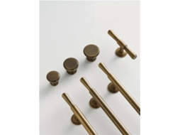 Puxador De Gaveta Armário Cozinha Em Latão Maciço Vintage Com Acabamento Bronze Escovado Antigo, Luxuoso, Em Formato De