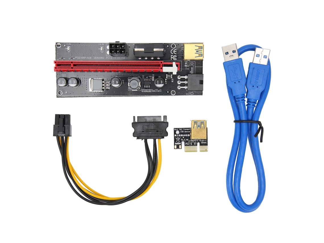 Pcie Riser 4 Capacitores Fp Interface Adapter Card De 6p Para Aprimoramento Da Alimentação Da Gpu
