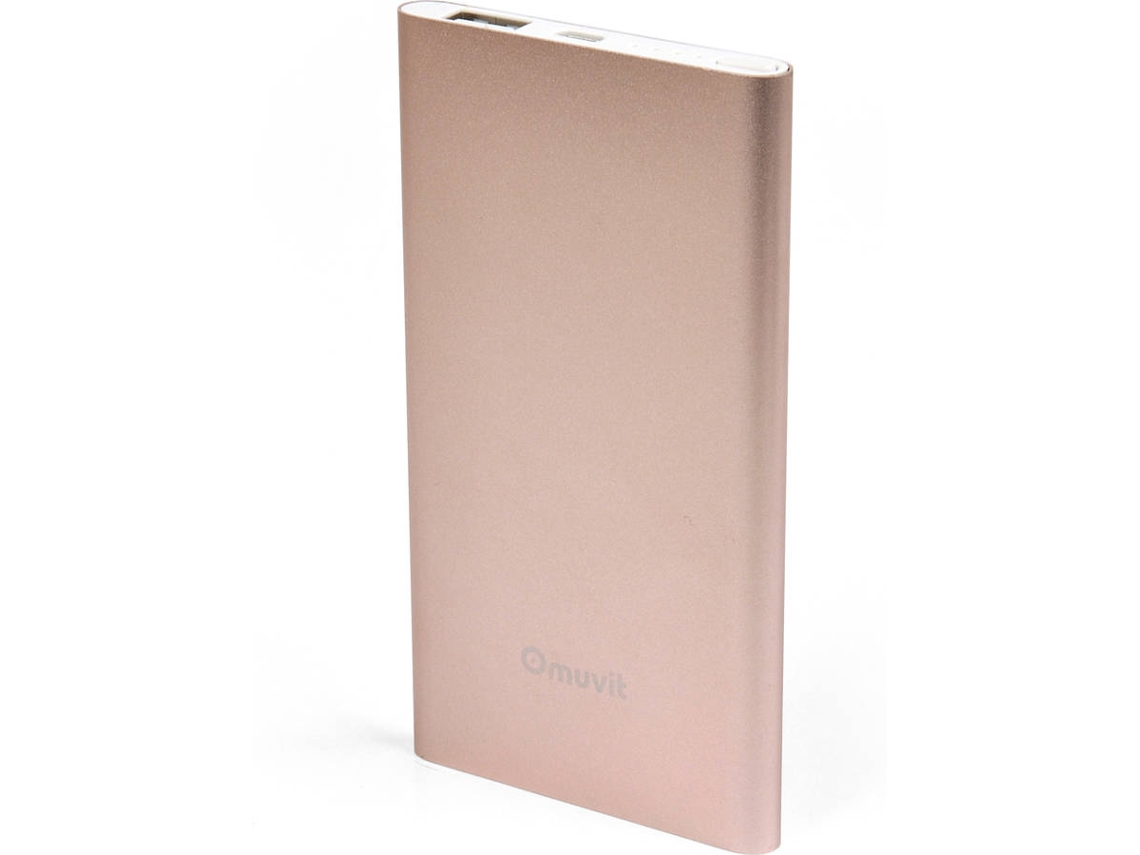 Powerbank MUVIT MUCHP0087 (5000 mAh - 1 USB - 1 Micro-USB - Rosa)