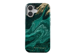 Burga Capa Para Iphone 16 Motivos Emerald Pool Ultra Rígida A Prueba De Golpes Verde Escuro
