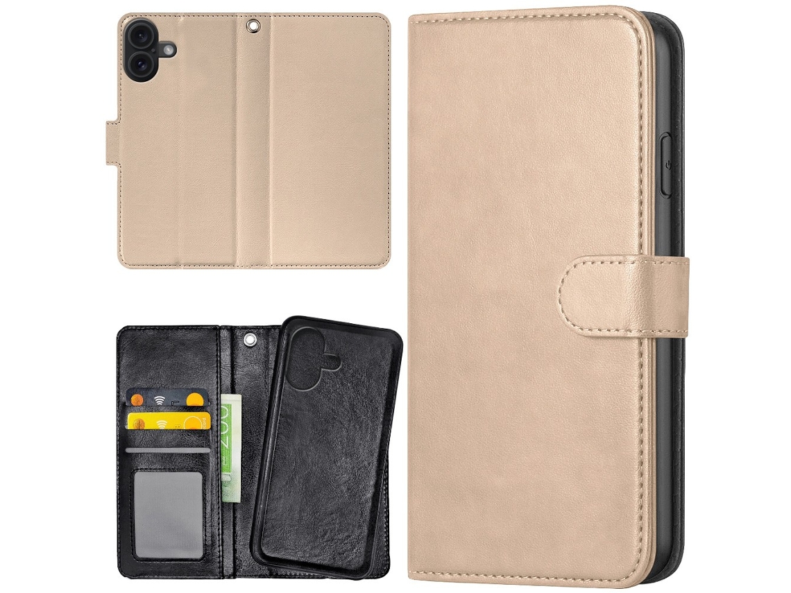 Capa Carteira Bege Para Iphone 17