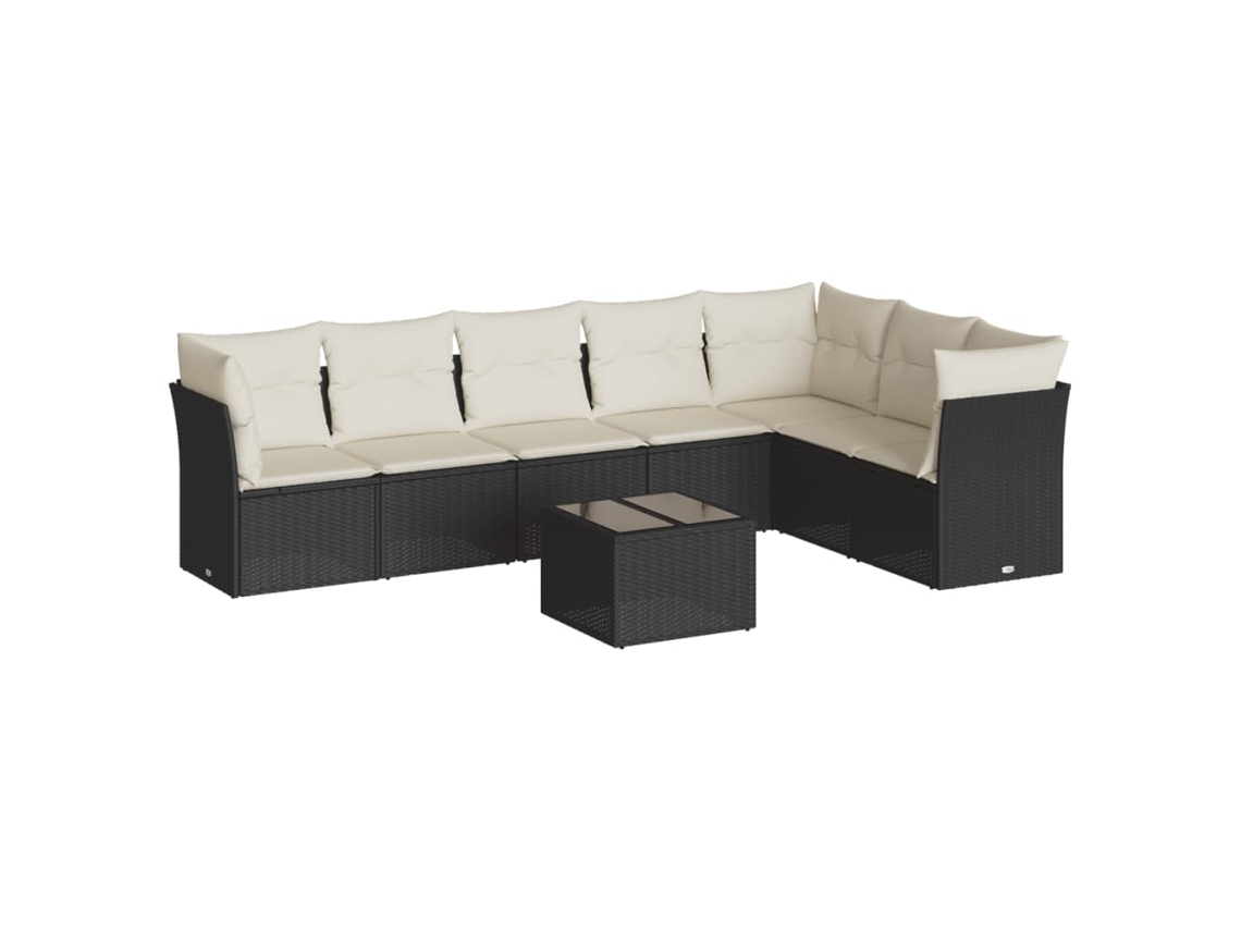 Garden Sofa Set, Garden Sofa Sets Vidaxl Preto Rattan / Vime (n/a)