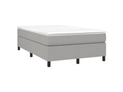 Cama Boxspring com Colchão 120x190 cm Tecido Cinzento Claro MAISON EXCLUSIVE