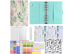 A6 Macaron Pu Leather Loose Leaf Cash Budget Notebook, Financial Accounting Journal, Staghorn Fern Luxury Gift Set With