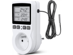 Termostato Digital Com Lcd Para Estufa Granja, Controlador De Temperatura 230v, Tomada Regulável