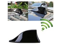 Antena Universal Tipo Barbatana De Tubarão Para Carro Antena De Rádio Fm Com Base Adesiva À Prova Dágua Aquaforge (preta)