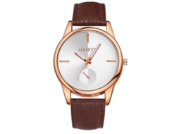 Reloj De Pulsera De Cuero Pu Gaiety Analógico De Cuarzo Con Dial Redondo Marrón