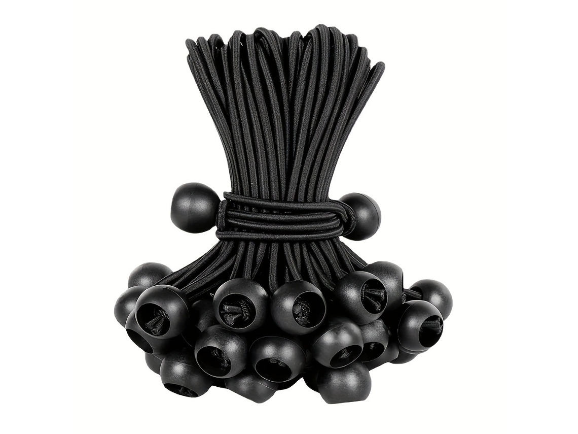 Elysve Tensor Elástico, 15 Cm, 6 Polegadas, Elástico, Preto, Para Lonas, Tendas, Banners E Fixação No Exterior